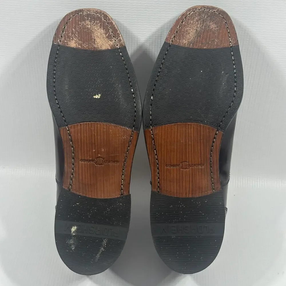 Florsheim Dress Shoes Mens Size 8 Burgundy Leather Cap Toe Oxford 17067-05